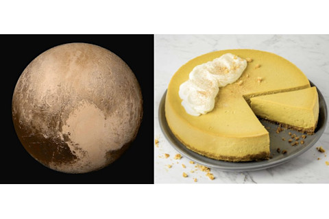 Pluto vs Cheesecake - NASA; NEEDS CREDIT