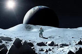 Astronaut on the moon