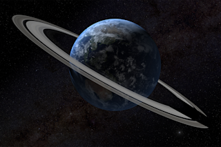 Hypothetical Ring System around a modern Earth