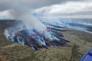 Aerial view of the Sundhnúkur in Iceland