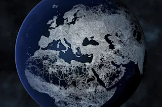 Anthropocene Roads Globe - Science Source