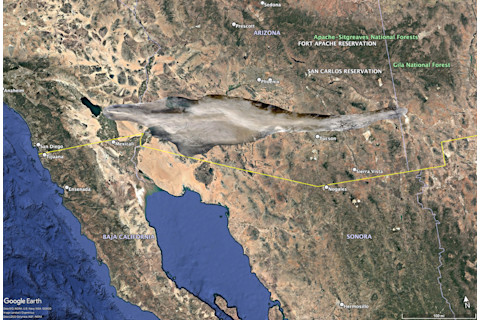 Hypothetical Salton Buttes Ash Plume