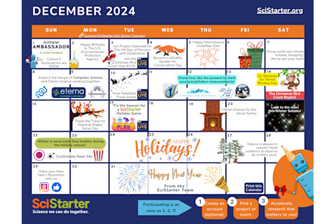 SciStarter December 2024 Calendar
