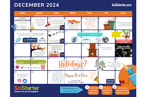 December 2024 SciStarter Calendar
