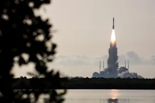 NASA vehicle launching into space