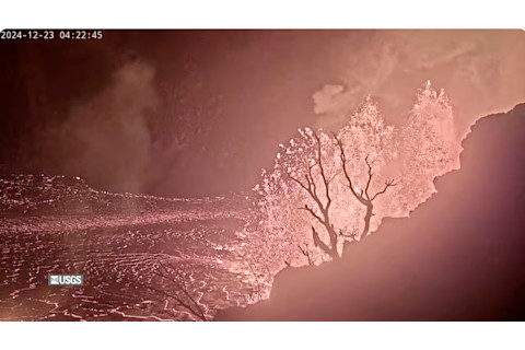 Lava fountains at Kīlauea