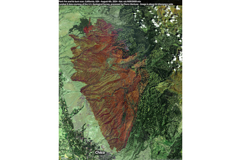 Burn Area of California's Park Fire