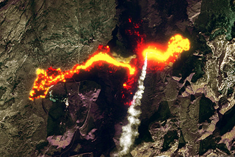Landsat Image of Icelandic Eruption