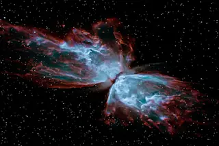 The Butterfly Nebula, dying star nebula, Elements of this image furnished by NASA.