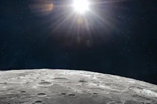 View of space from the moon