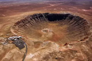 Impact crater on Earth