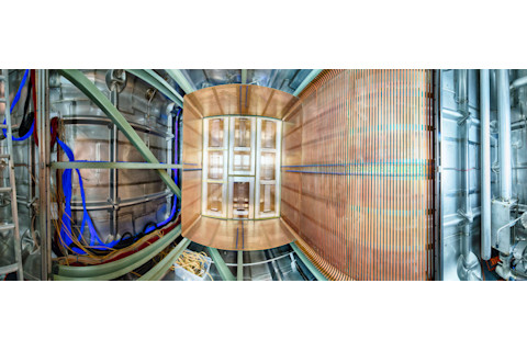 Shining anode plane assemblies dominate this panorama of the 35-ton-capacity prototype cryostat for LBNF/DUNE.