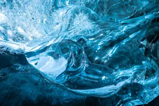 Interior of a glacier
