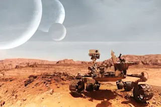 Curiosity Rover On Mars