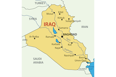 Map of the Euphrates River