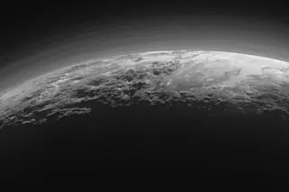 Pluto is a beautiful world, with ice mountains, nitrogen glaciers, a haze-layered atmosphere, and methane dunes. But all that complexity does not necessarily make it a “planet.” (Credit: NASA/JHUAPL/SwRI)