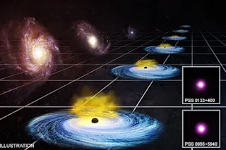 Credit: Illustration: NASA/CXC/M.Weiss; X-ray: NASA/CXC/Univ. of Florence/G.Risaliti &amp; E.Lusso 