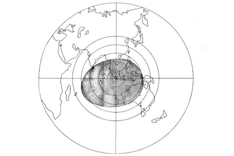 Krakatoa map - 1888