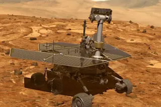 A new effort to restore contact with the Mars rover Opportunity addresses low-probability scenarios that could be keeping the rover from communicating with Earth. Credit: NASA/JPL illustration 