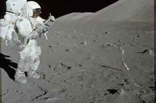 astronaut on lunar surface