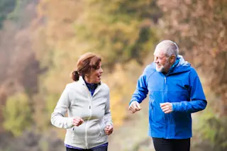 Senior Couple Running