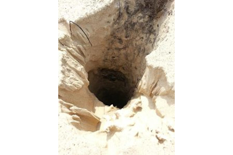 hole in sand dun