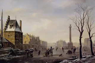 Bartholomeus Johannes van Hove Pompenburg met Hofpoort in de winter-1024x701