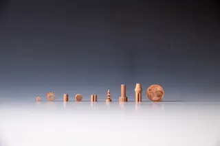 Researchers 3D-printed these pieces using fake moon dust, or regolith. (Credit: ESA–G. Porter, CC BY-SA 3.0 IGO)