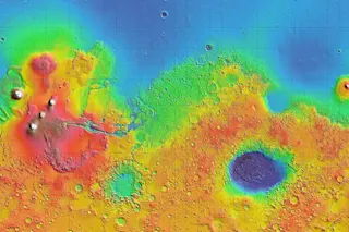 Mars Elevation Heat Map - NASA