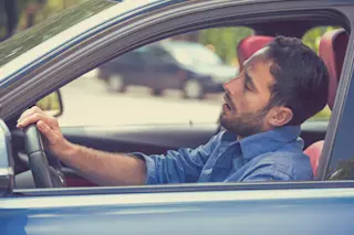 Microsleep asleep at the wheel - shutterstock