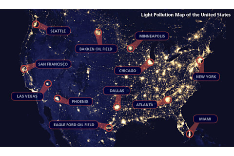 U.S. Light Pollution Map - NASA:Discover