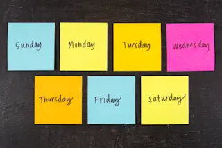 Days of the Week - Shutterstock