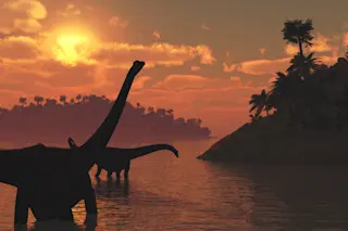 dinosaurs in the sun lake shutterstock