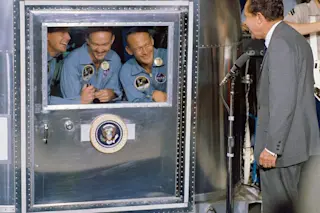 Apollo 11 NASA quarantine nixon astronauts