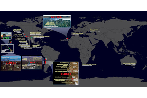 map of telescope closures - Roen Kelly Astro