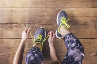 Putting on Shoes, Exercise, Running, Workout - Shutterstock