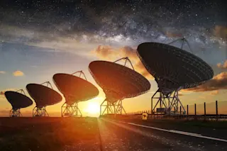 Aliens SETI Radio Telescopes - Shutterstock