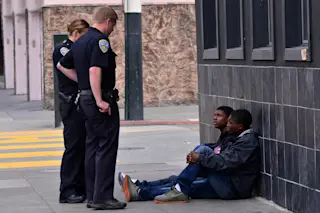 police officers black teenagers - shutterstock