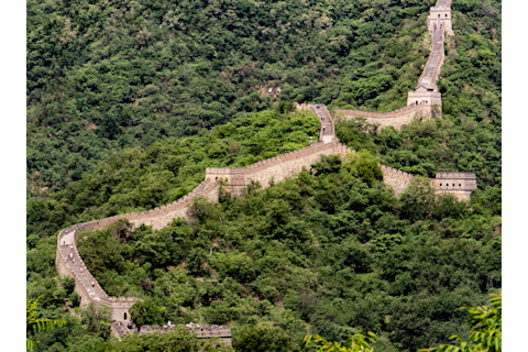 Great wall expanse against tree background China - unsplash