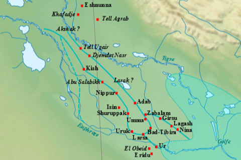 map of sumer