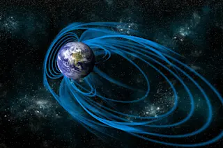An artist's depiction of the magnetic lines of force surrounding Earth known as the magnetosphere. - Elements of this image furnished by NASA - shutterstock