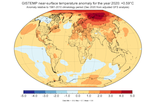 Projected Temperature Anomalies for 2020