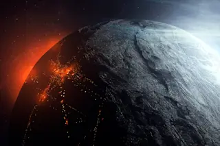 Icy Planet Earth in Outer Space - Shutterstock