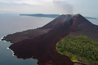krakatoa aerial view - shutterstock