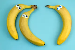 Bananas with googly eyes - shutterstock