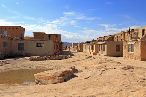 Buildings of the Acoma Pueblo native American settlement in New Mexico. (Credit: Bill Florence/Shutterstock)