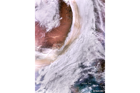 Satellite View of Asia's Deadly Dust Storm
