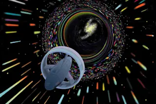 Wormhole travel as envisioned by Les Bossinas for NASA