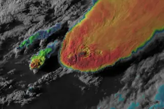 Satellite Image of Severe Thunderstorms Over Texas