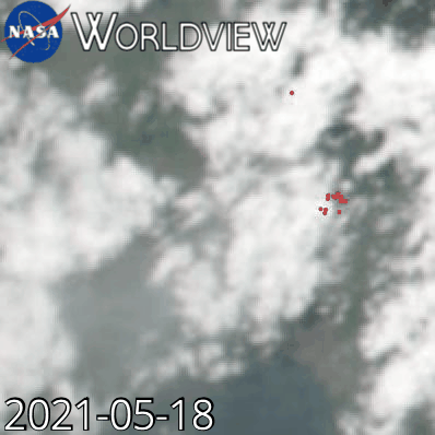 Animated GIF of Nyiragongo Eruption May 2021